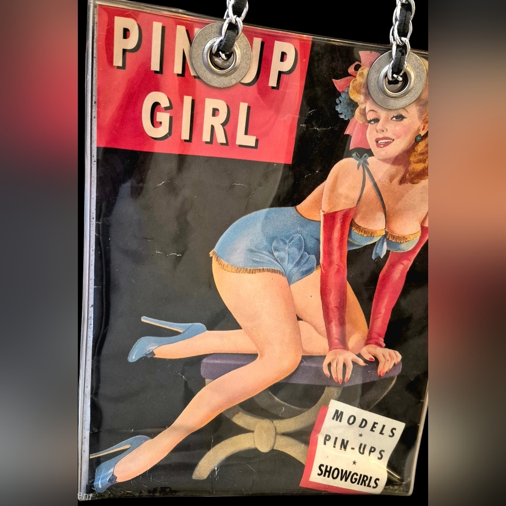 Vinyl Pin-up Motif Bag By FORNINE